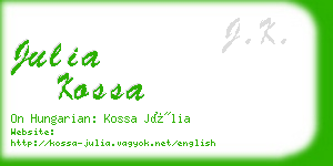 julia kossa business card